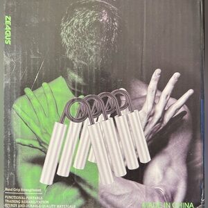 Zeagus Men's Unisex Grip Strength Hand Rehabilitation Excersing 4 Pc Trainer NWT